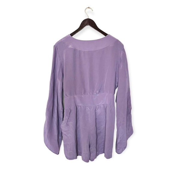 Alexis Bianca Silk Romper in Purple - Picture 2 of 3